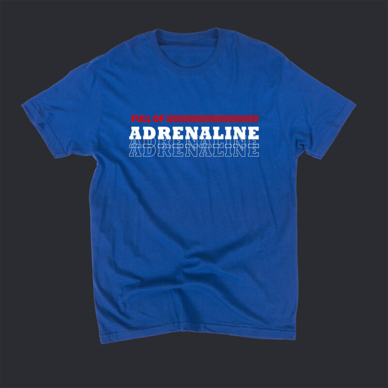 adrenaline royal blue t-shirt mockup