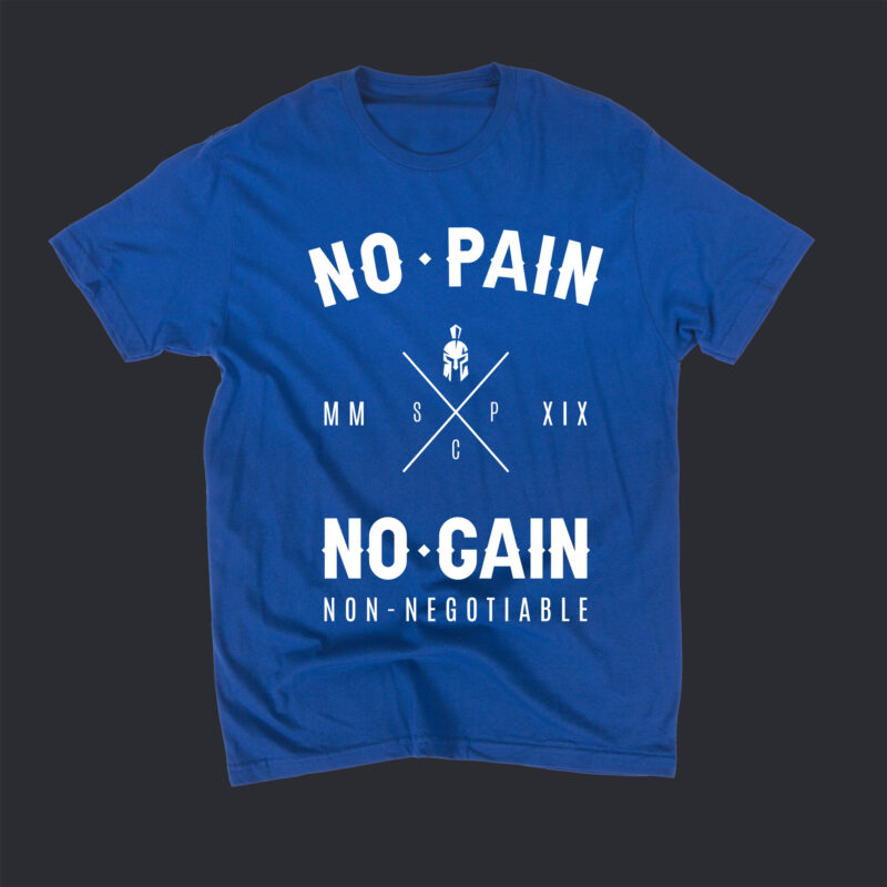 no pain no gain t-shirt, black t-shirt mockup, shrtpa, custom print, custom t-shirt print, design prints, t shirt print layout, gym t-shirts,